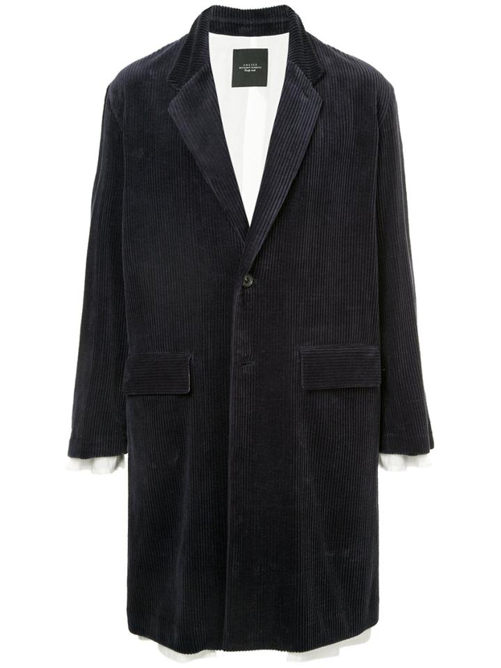 Unused Corduroy Overcoat - Blue