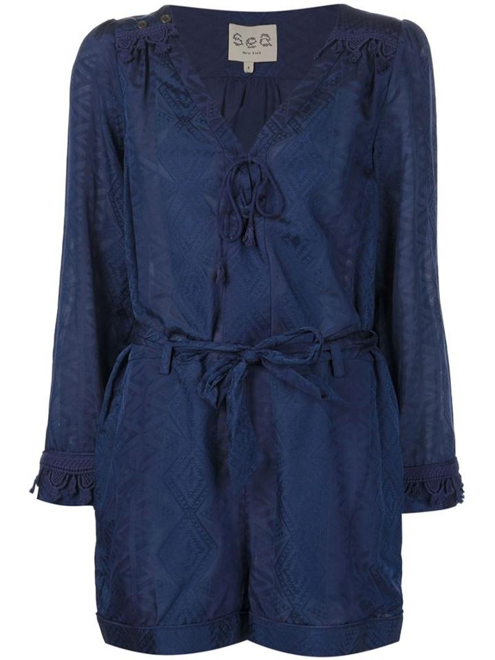 Sea V-neck Playsuit