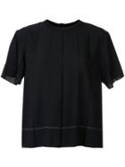 Kuho Pleated Design T-shirt - Black
