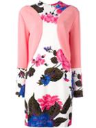 Msgm Floral Print Dress, Women's, Size: 38, Pink/purple, Viscose/polyester