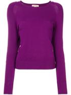 Twin-set Gathered Detail Sweater - Purple
