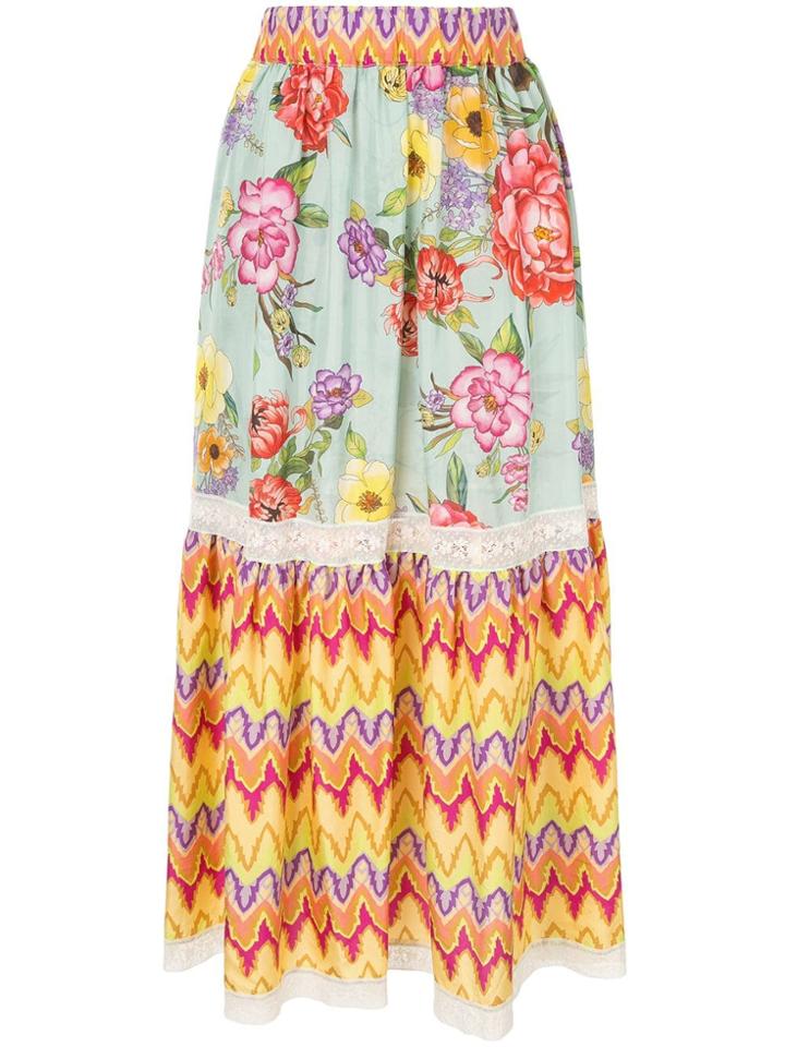 P.a.r.o.s.h. Printed Maxi Skirt - Multicolour