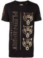 Plein Sport Brand Embossed Tiger T-shirt - Black