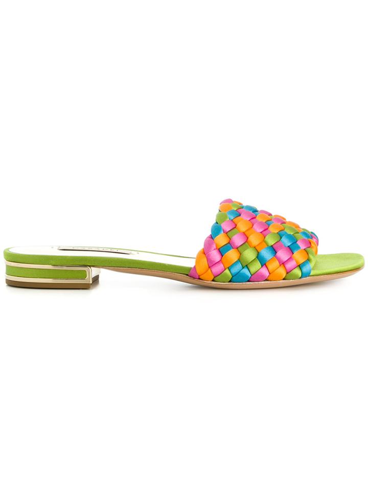 Casadei Daytime Woven Mules - Multicolour