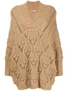 Twin-set Oversized V-neck - Nude & Neutrals