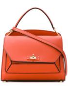 Bally - Lock Front Shoulder Bag - Women - Calf Leather - One Size, Women's, Yellow/orange, Calf Leather