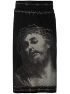 Givenchy Christ Print Skirt, Men's, Size: Medium, Black, Viscose/silk/polyester