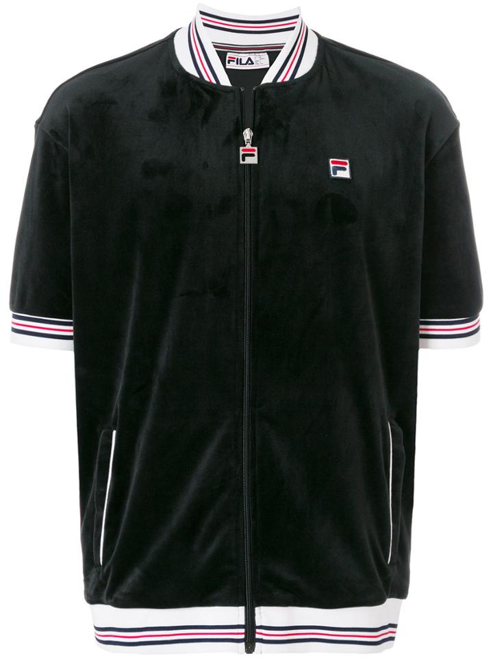 Fila Short-sleeve Zipped Sweatshirt - Black