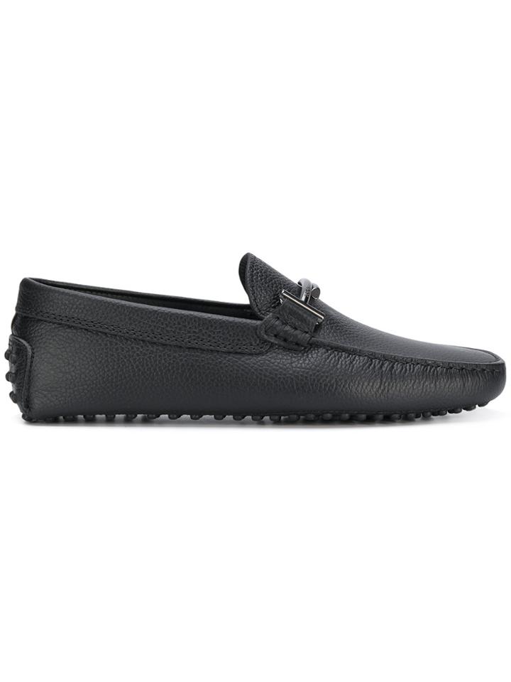 Tod's Pebbled Loafers - Black