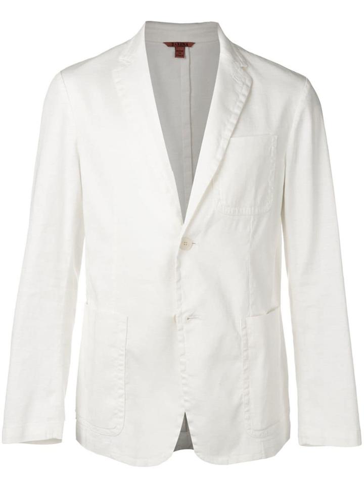 Barena Single Breasted Blazer - White