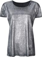 Rta Metallic (grey) T-shirt, Women's, Size: Medium, Cotton/cashmere