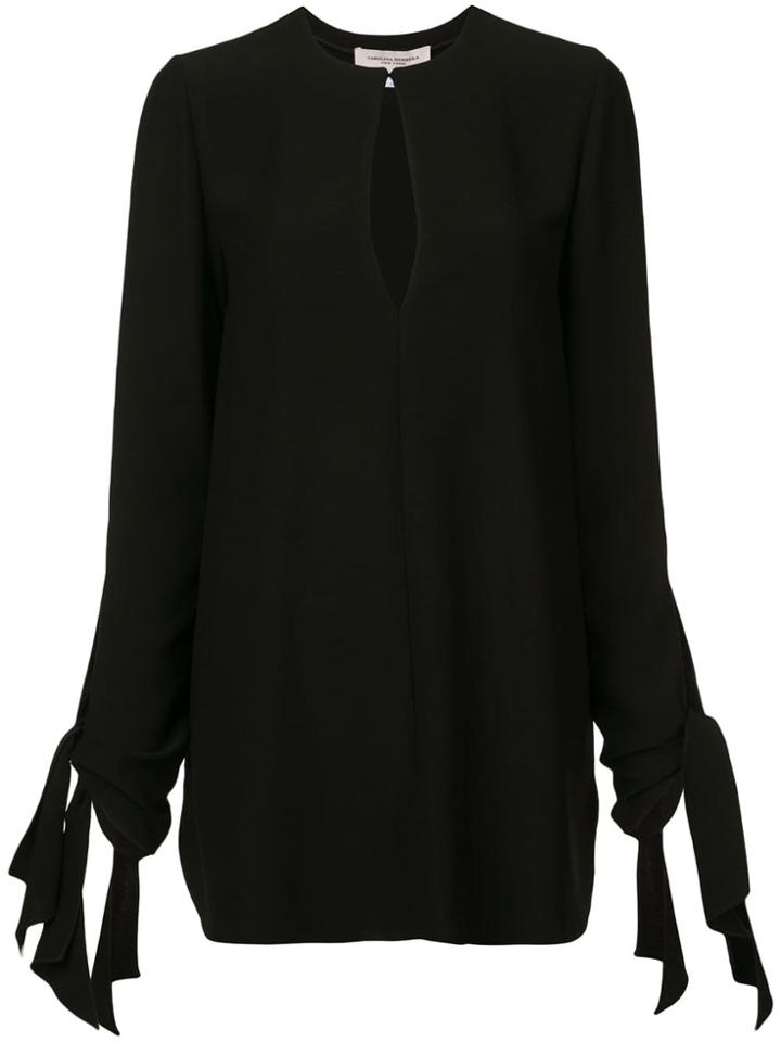 Carolina Herrera Key Hole Blouse - Black