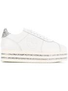 Chiara Ferragni Platform Glitter Sneakers - White