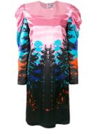 Msgm Forest Print Dress - Multicolour