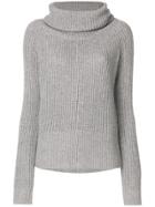 Blugirl Roll-neck Knitted Sweater - Grey