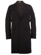 Comme Des Garçons Homme Plus Buckled Sleeve Coat, Men's, Size: Small, Blue, Cupro/wool