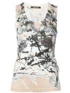 Roberto Cavalli Printed Tank Top - Nude & Neutrals