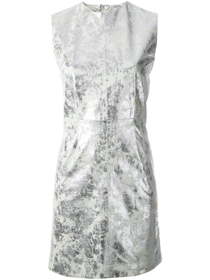 Charlie May Distressed Shift Dress - Metallic