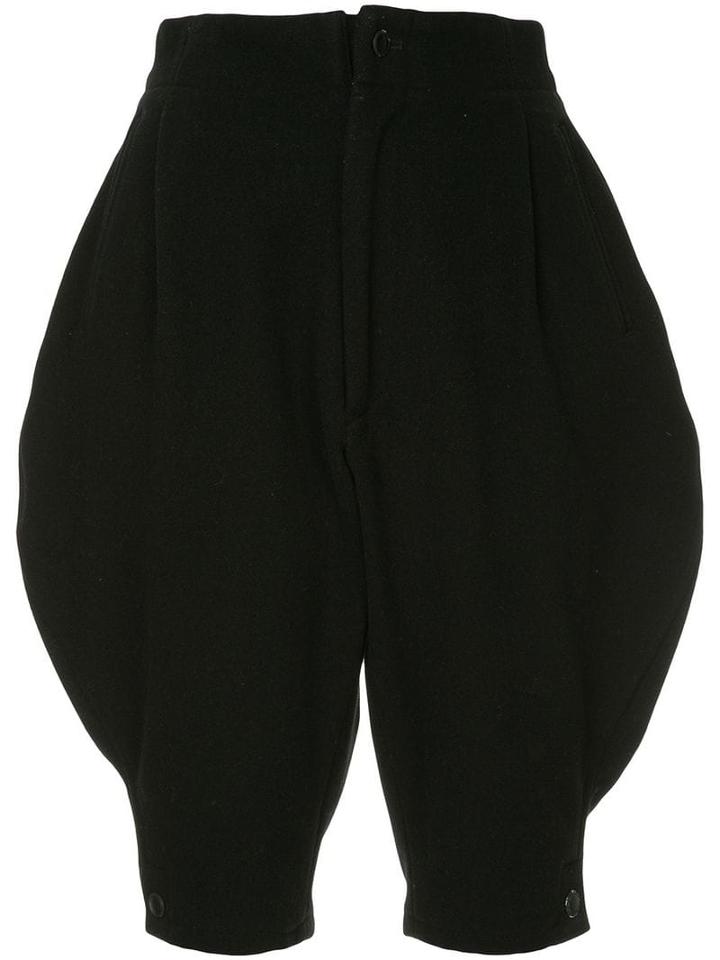 Yohji Yamamoto Pre-owned Cropped Knee-length Trousers - Black
