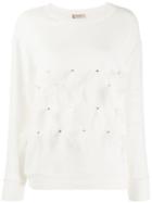 Twin-set Feather Sweatshirt - White