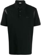 Karl Lagerfeld Textured Logo Print Polo Shirt - Black