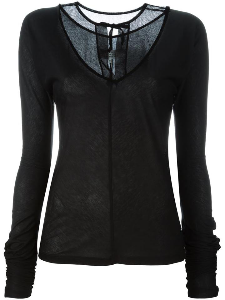 Maison Margiela Sheer Tie Fastening Blouse