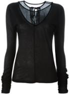 Maison Margiela Sheer Tie Fastening Blouse