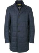 Canali Single-breasted Quilted Coat - Blue