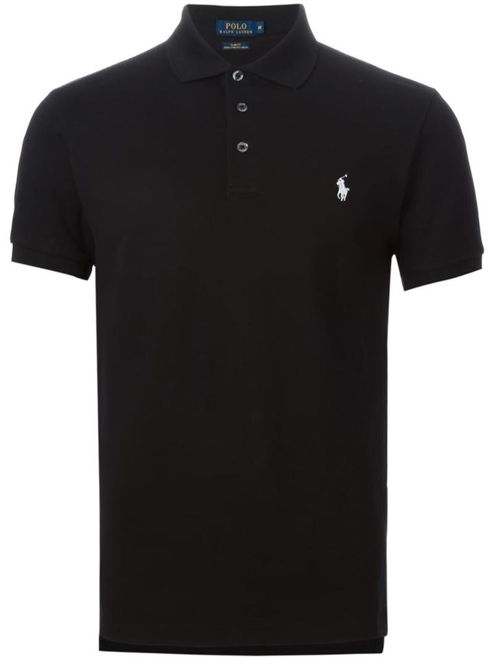 Polo Ralph Lauren Slim Fit Polo Shirt, Men's, Size: Large, Black, Cotton/spandex/elastane