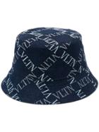 Valentino Vltn Print Bucket Hat - Blue