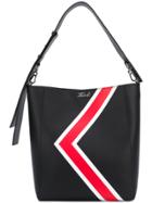 Karl Lagerfeld K Stripes Hobo Shoulder Bag - Black