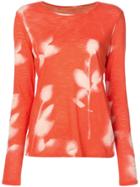 Proenza Schouler Rose Imprint Long Sleeve T-shirt - Red