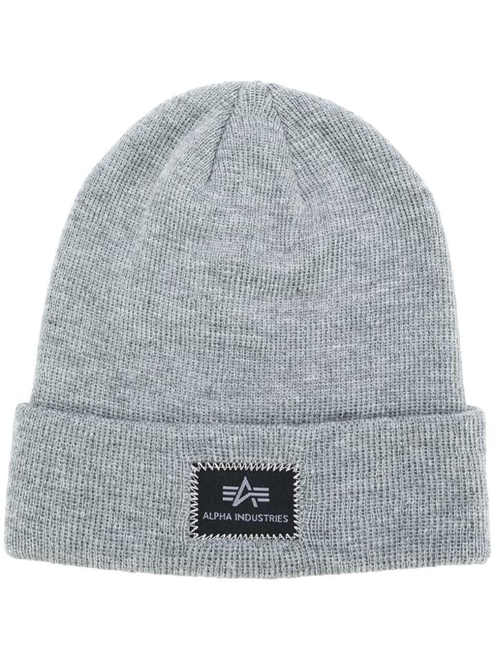 Alpha Industries Logo Beanie - Grey
