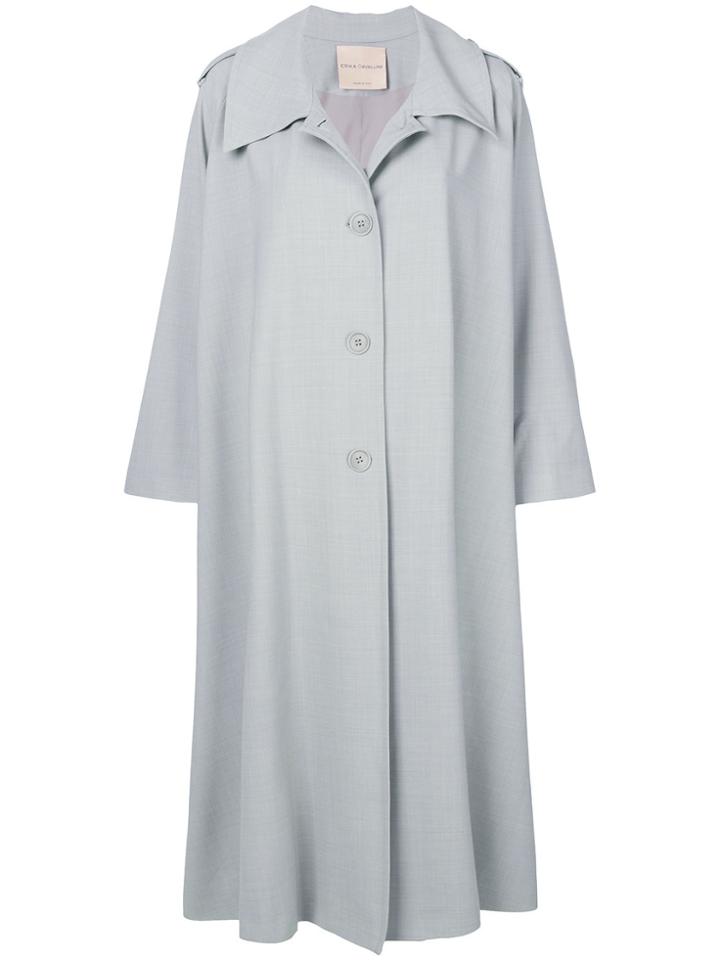 Erika Cavallini Oversized Coat - Grey