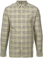 Burberry Checkered Button Shirt - Green