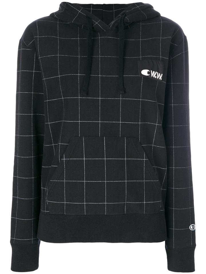 Mr & Mrs Italy Furry Sleeves Hoodie - Blue