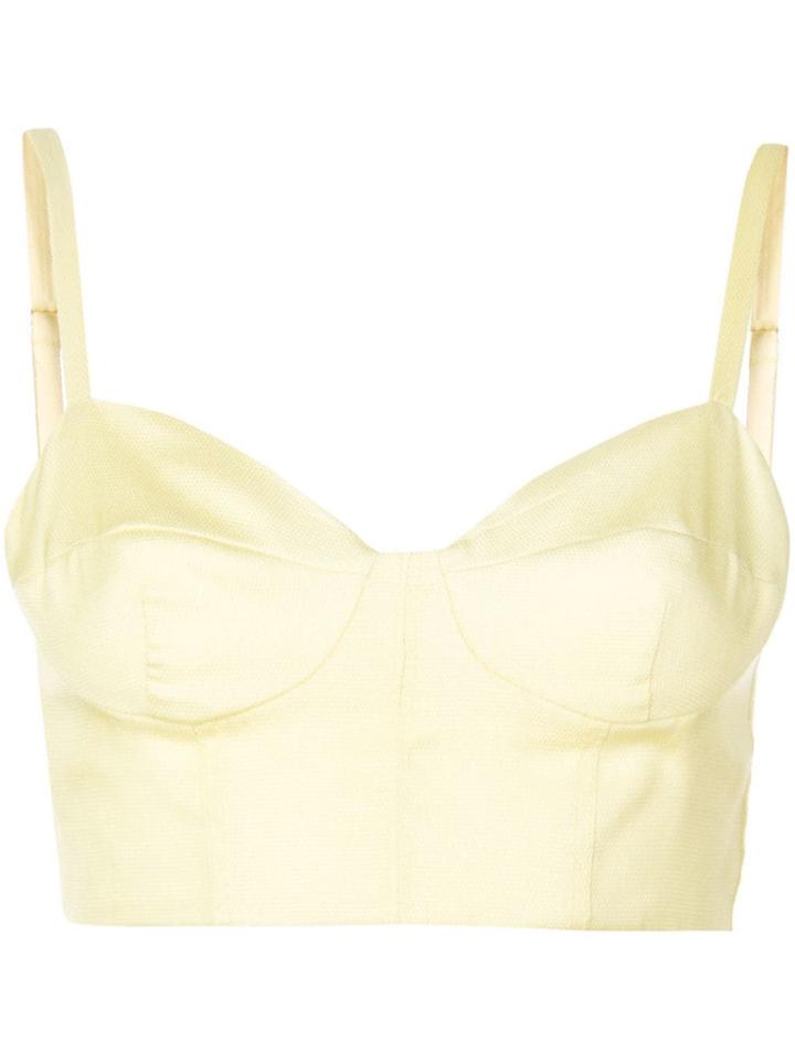 Fleur Du Mal Unstructured Bralette Top - Yellow