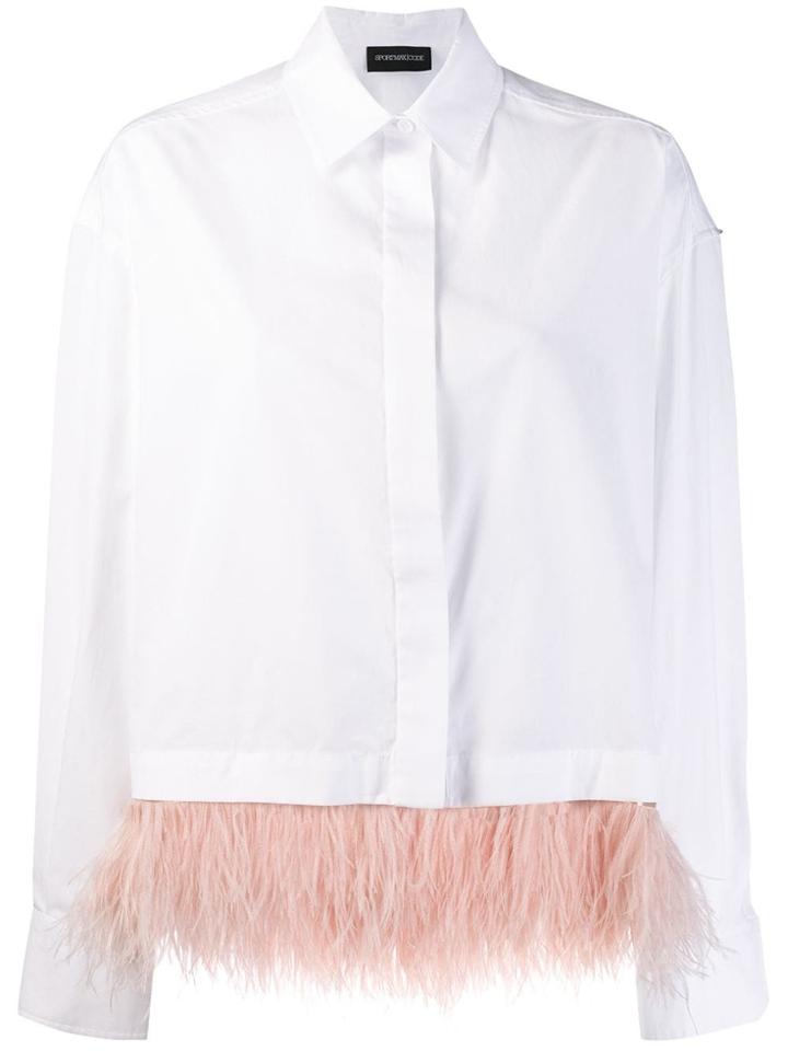 Sport Max Code Feathered Hem Tailored Shirt - White
