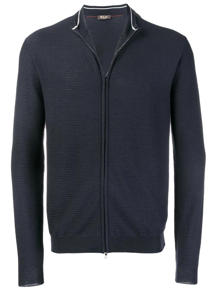 Loro Piana Zip-up Sweater - Blue
