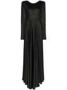Lemaire Flared Jersey Maxi Dress - Black