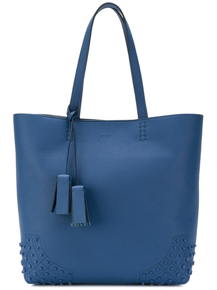 Tod's Wave Shopper Tote - Blue