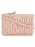 Miu Miu Double Zip Crossbody Bag - Pink & Purple