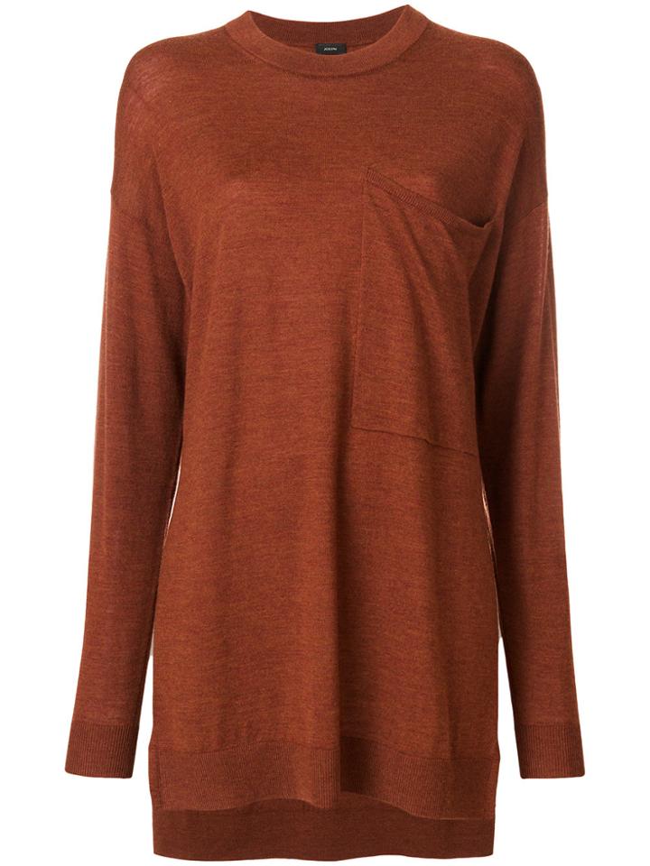 Joseph Oversized Crew Neck Jumper - Yellow & Orange