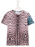Roberto Cavalli Junior Leopard Print T-shirt - Pink