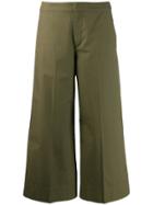 Hope Cropped Wide Leg Trousers - Green