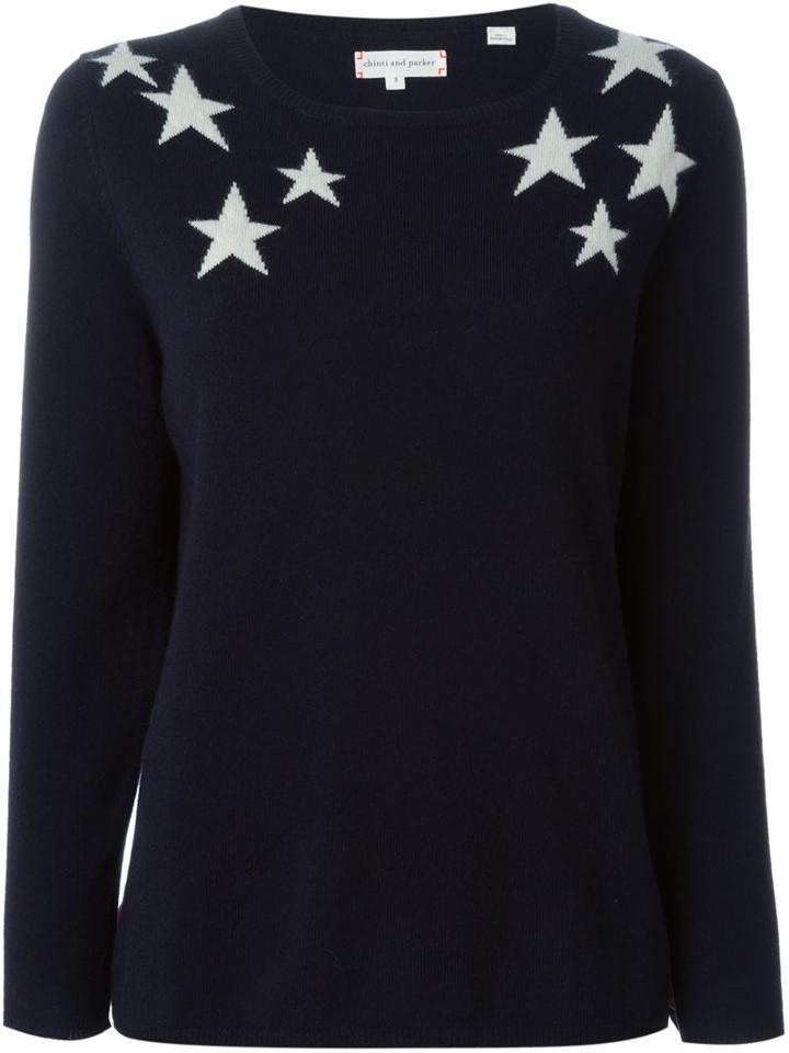 Chinti And Parker Star Intarsia Sweater