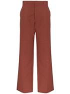Raf Simons Knee Patch Straight Leg Trousers - Red