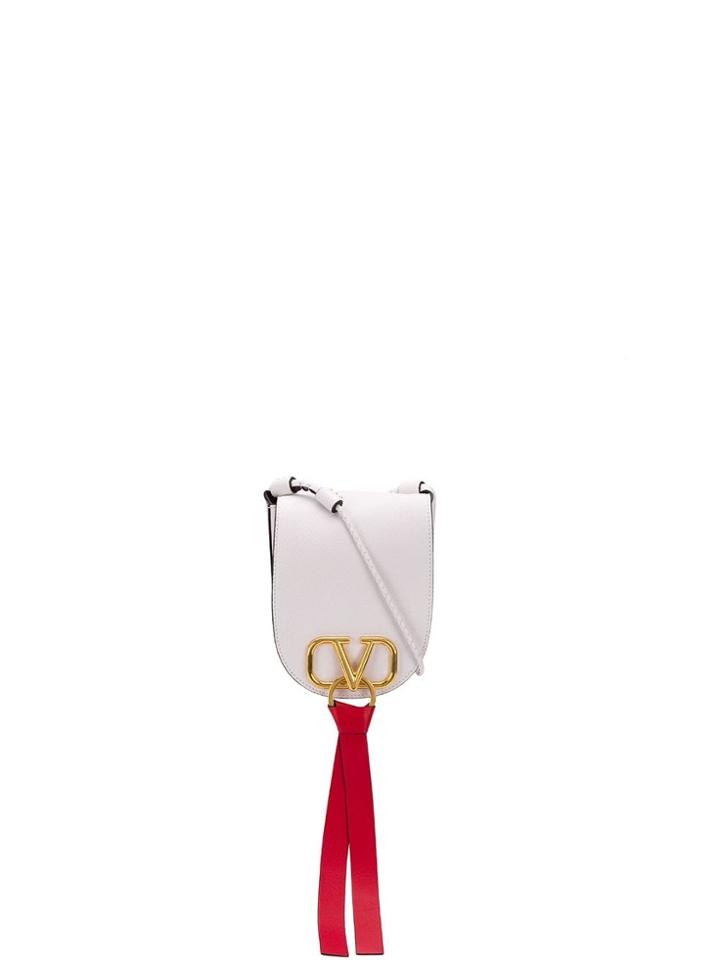 Valentino Valentino Garavani Small V-ring Crossbody Bag - White