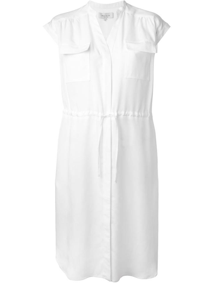 Paul & Joe 'filament' Pocket Detail Drawstring Waist Shirt Dress