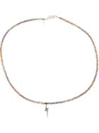 Catherine Michiels Bohemian Crystal Beaded Necklace, Women's, Silver